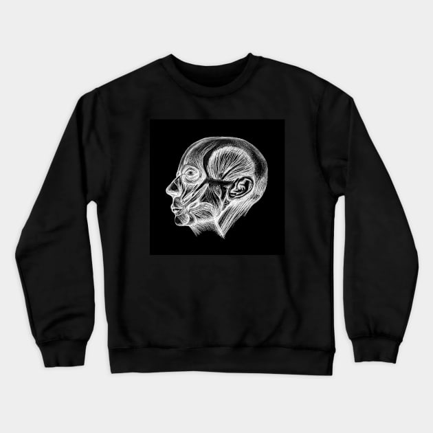 Ecorche no skin face Crewneck Sweatshirt by SlieptsovaArt